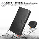 Protective Plain Leather Flip Case with Card Holder for ZTE Nubia Z70S/Z70 Ultra