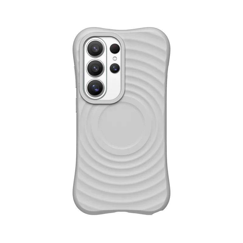 Liquid Silicone Magnetic Case with Raised Edge Protection for Samsung Galaxy S25 Series