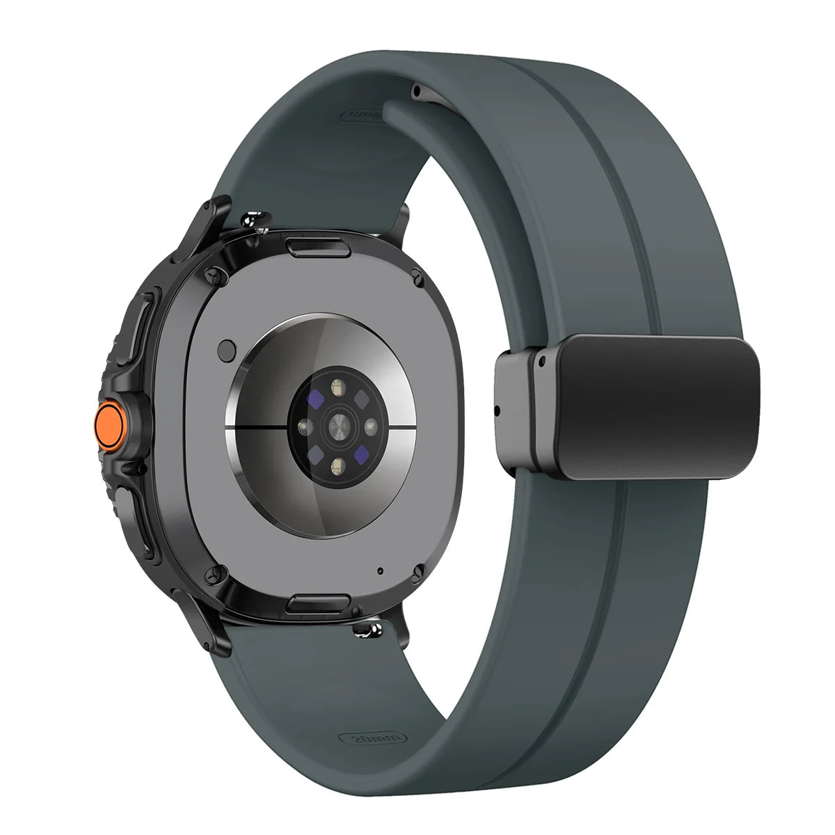 Silicone Magnetic Buckle Strap for Samsung Galaxy Watch 8 /  Galaxy Watch 8 Classic