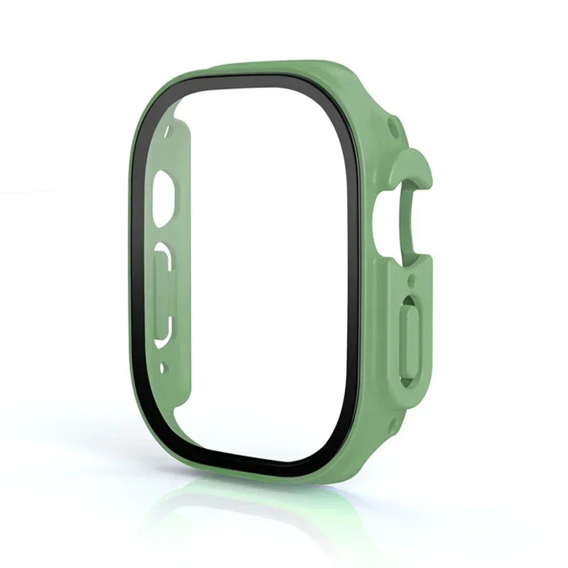 Tempered Glass Screen Protector + PC Bumper Case for Apple Watch Ultra