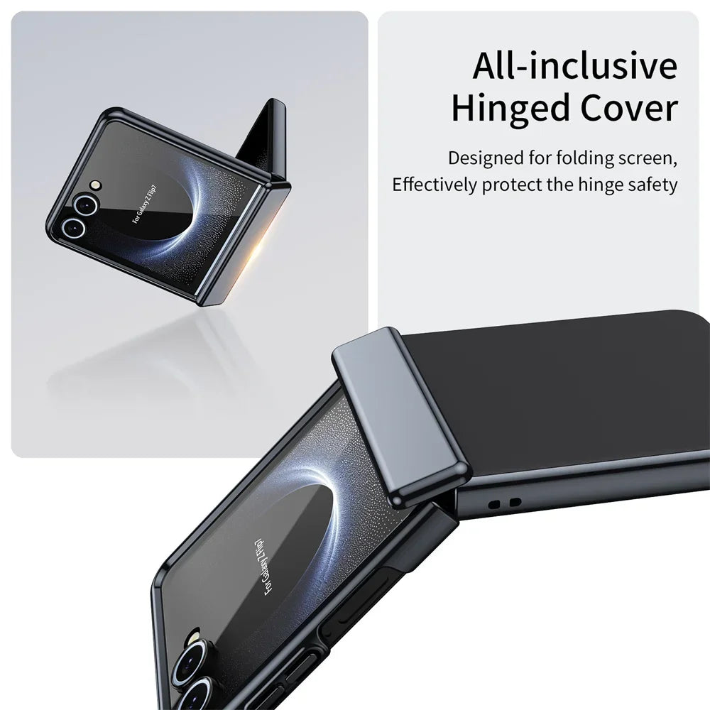 Plating Finish Shockproof Hard Shell Case for Samsung Galaxy Z Flip 7