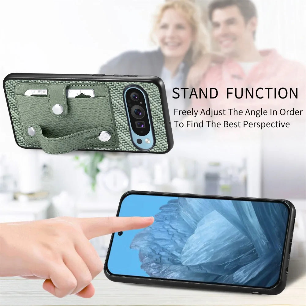 Google Pixel 9 Series Vintage Leather Wallet Case