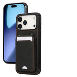 Premium Leather Phone Wallet Case with Lanyard and Stand for iPhone 17 Series