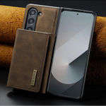 Samsung Galaxy Z Fold 7 Tri-Fold Magnetic Leather Case with Kickstand & Card Holder