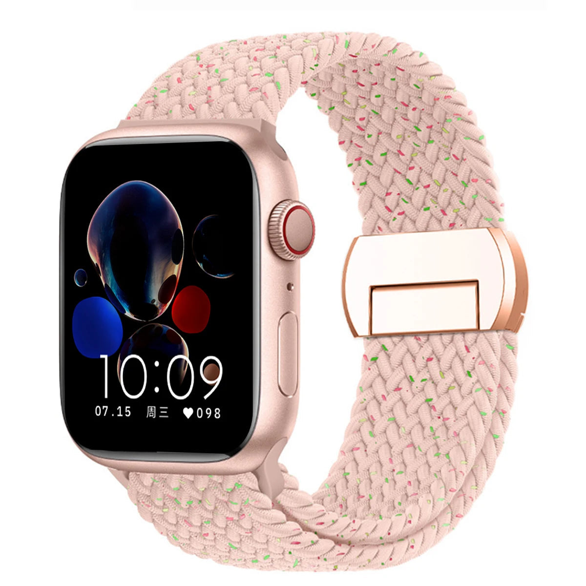 Stretchable Braided Solo Loop with Magnetic Closure for Apple Watch