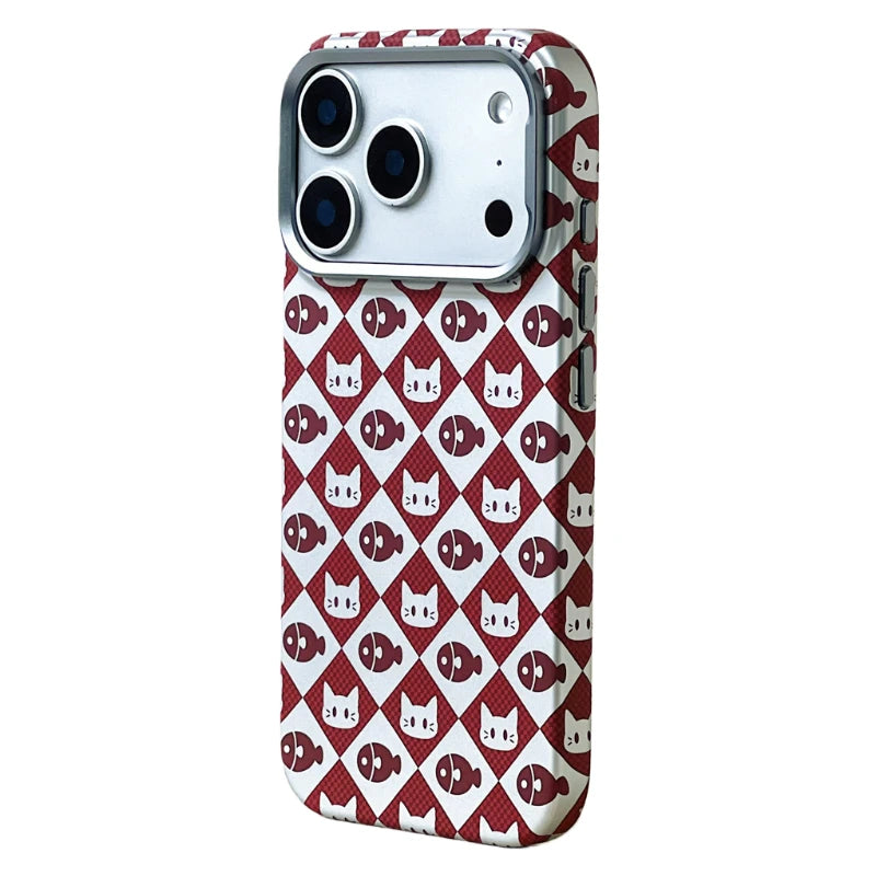 Fun Cat & Fish Design MagSafe Case with Alloy Lens Guard for iPhone 17 Series