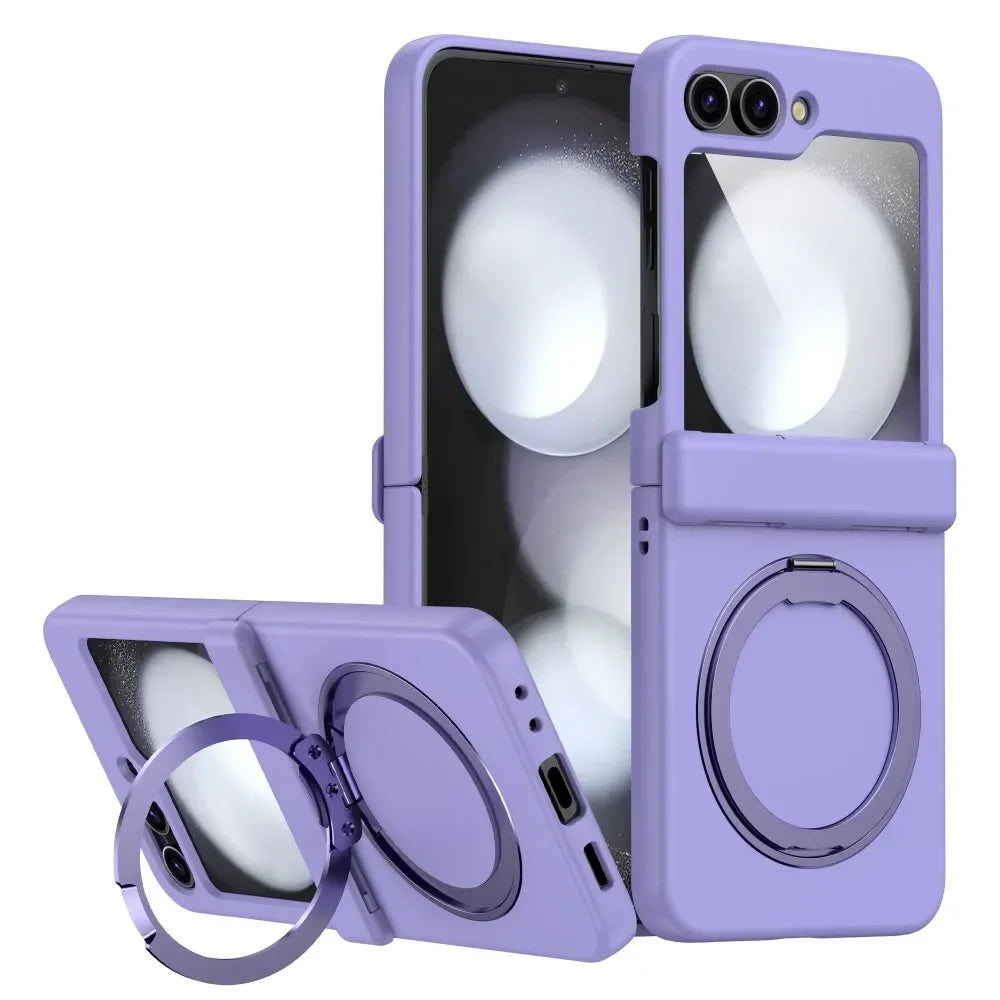 Full-Body Hard Magnetic Case with 360°Ring for Samsung Galaxy Z Flip 6