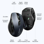 UGREEN Silent-Click Ergonomic Wireless Mouse