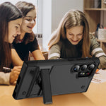 Rugged Armor Case with Kickstand for Samsung Galaxy S25 Series