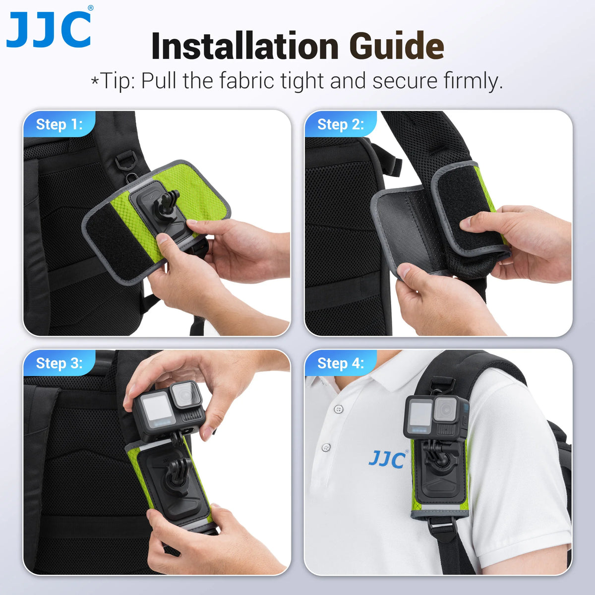Dual-Layer Shoulder Strap Mount for Action Cameras