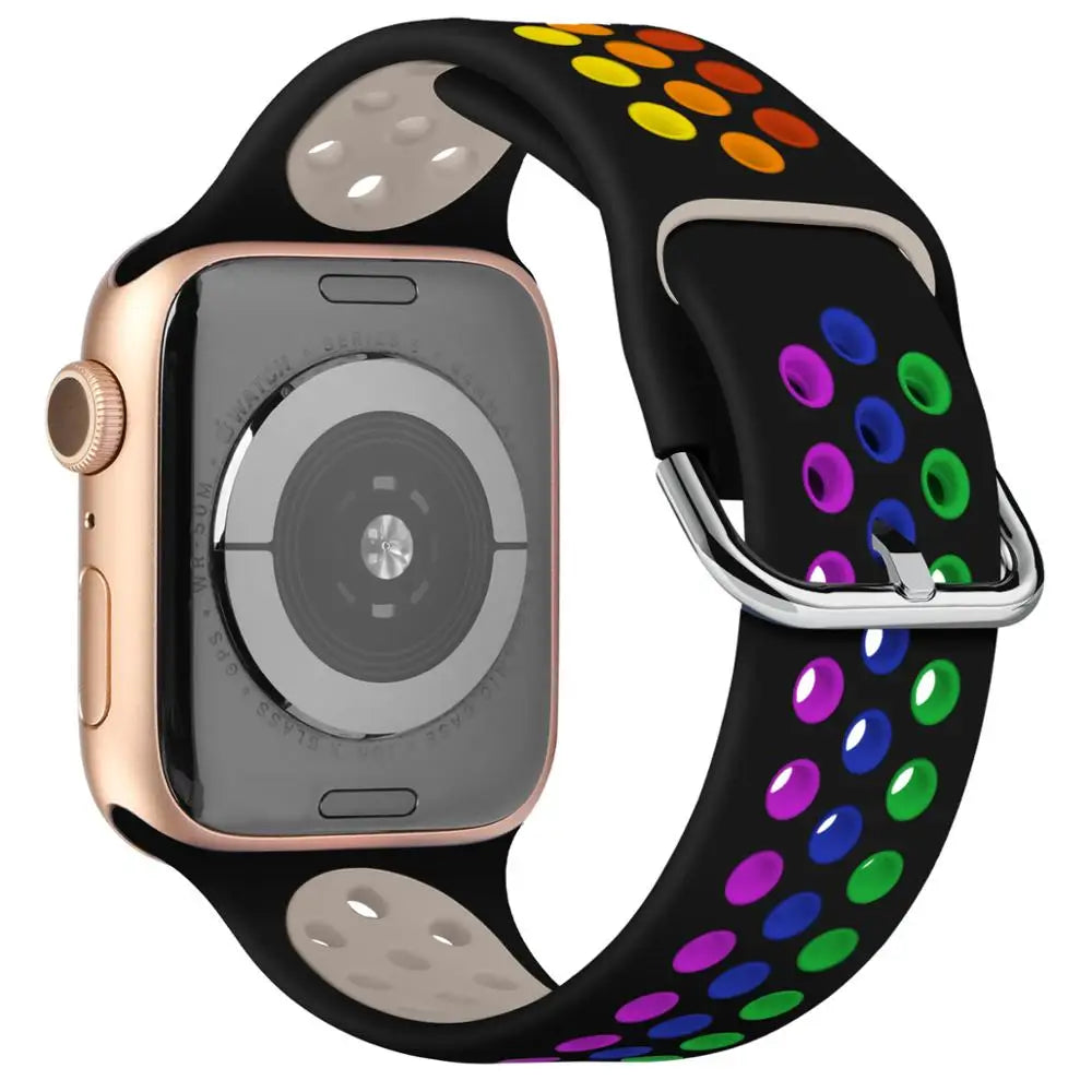 Breathable Silicone Sport Wrist Strap for Apple Watch