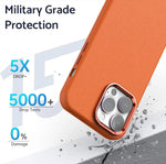 Luxury Leather MagSafe Phone Case for iPhone 15 Series