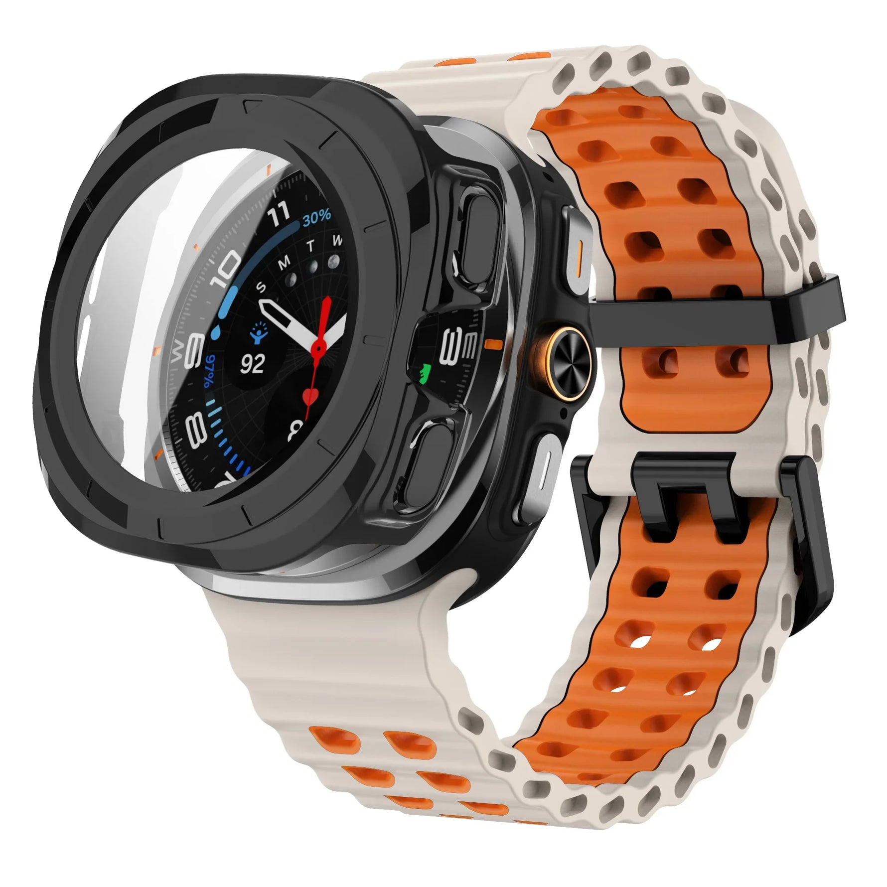 Silicone Strap & Protection Set for Samsung Galaxy Watch Ultra and Samsung Galaxy Watch Ultra (2025)