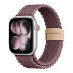 Breathable Woven Nylon Band with Magnetic Snap Closure for Apple Watch
