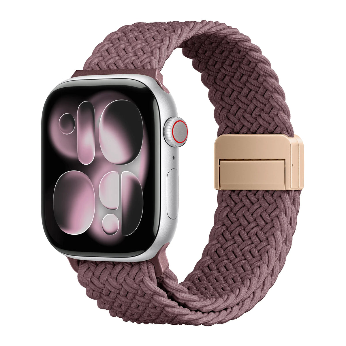Breathable Woven Nylon Band with Magnetic Snap Closure for Apple Watch