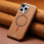 Shockproof Business Leather MagSafe Case for iPhone 16 Series