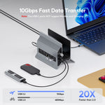 PULWTOP Dual 4K Monitor USB-C Docking Station