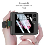 Shockproof Hard PC Case with Wrist Strap Ring for Samsung Galaxy Z Flip 6