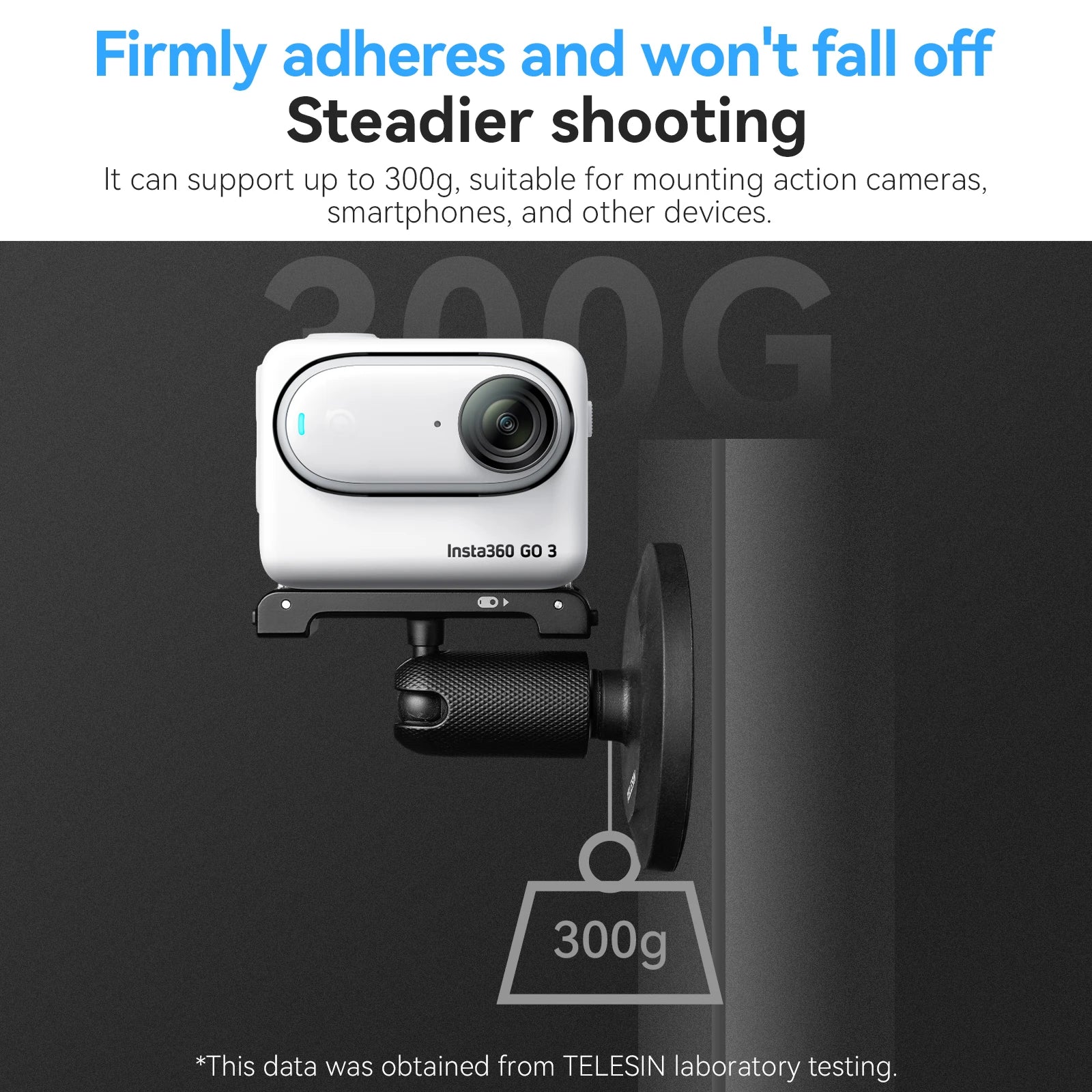 TELESIN Magnetic Suction Bracket Base for Insta360 GO 3