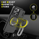 iPhone 15 Series TPU + PC Bumper Case with 360° Rotating Hidden Metal Ring