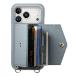 Premium Multi-Functional Leather Wallet Case with Built-In Makeup Mirror & Strap for iPhone 17 Series