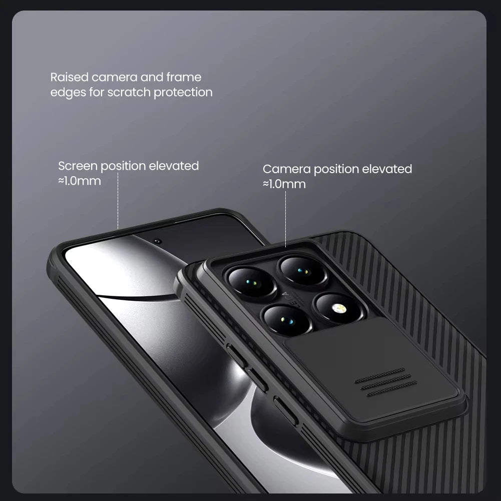 Xiaomi 14T Series Frosted Hard Case with 360° Camera Lens Protection