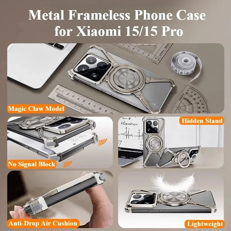 Xiaomi 15/15 Pro Magnetic Aluminum Alloy Frameless Case