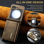 Crossbody Leather Wallet Case with Card Slots for Samsung Galaxy Z Flip 6