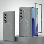 Durable Magnetic Frosted Case with Hinge Protection for Samsung Galaxy Z Fold 6