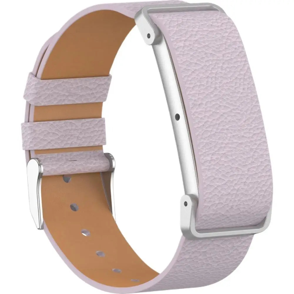 Litchi Leather Band with Sliding Metal Frame for Google Fitbit Air