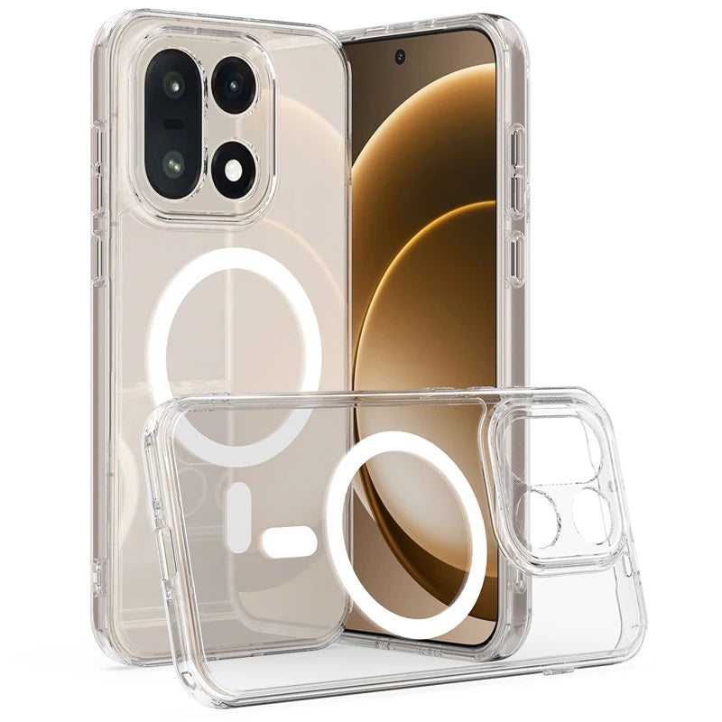 OnePlus 15 Shockproof Magnetic Transparent Case