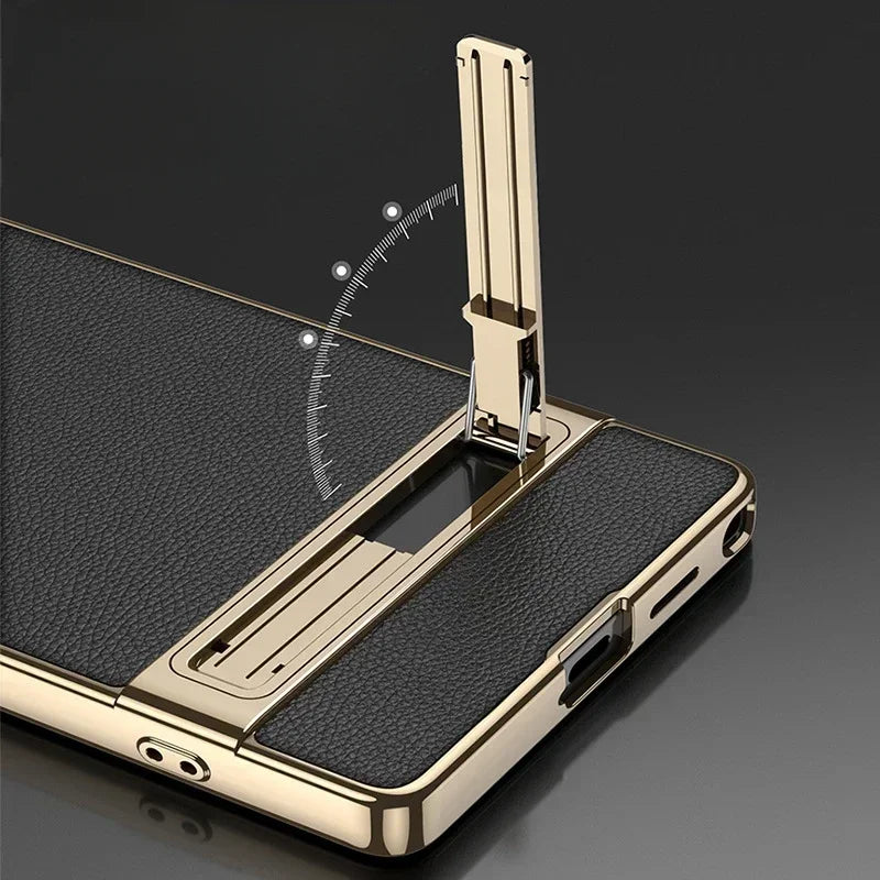 Shockproof Electroplated Leather Case for Samsung Galaxy S25 Ultra
