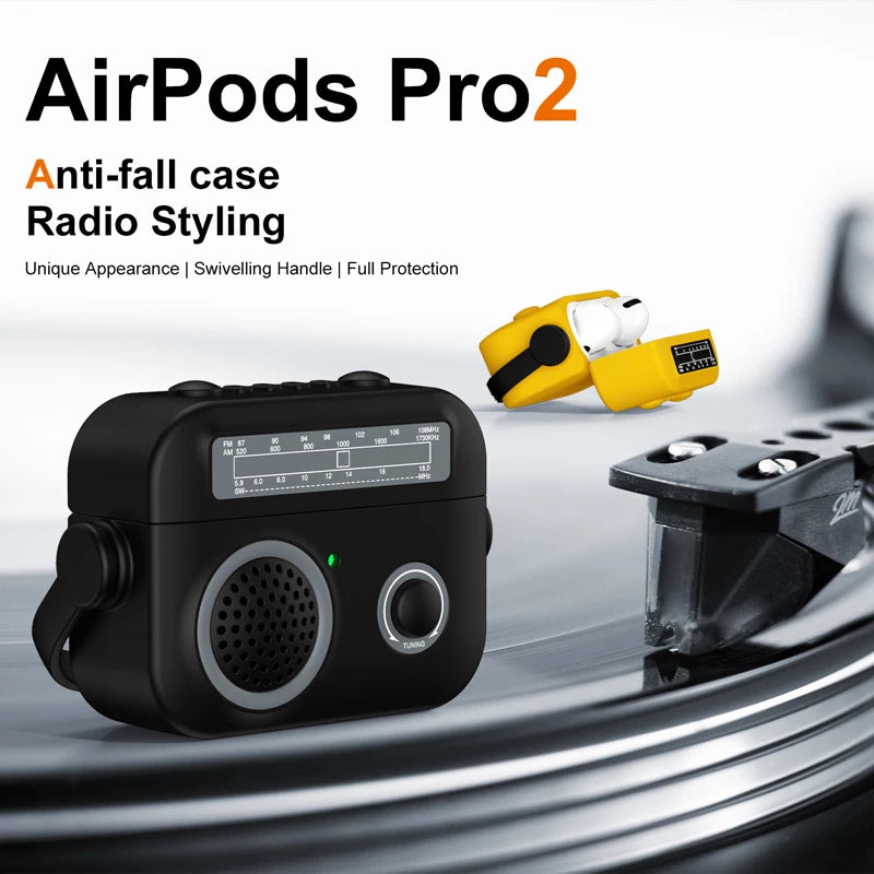 3D Simulation Radio Design Silicone Case for AirPods Pro 2