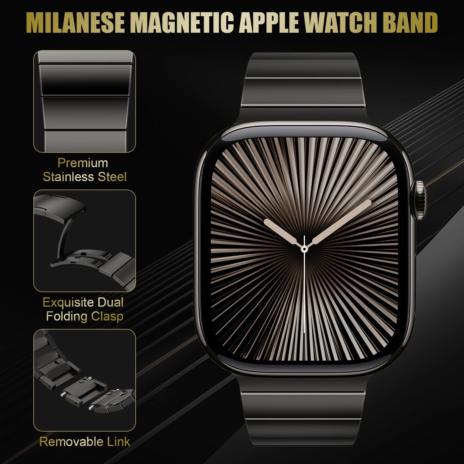 Stainless Steel Watch Strap for Apple Watch