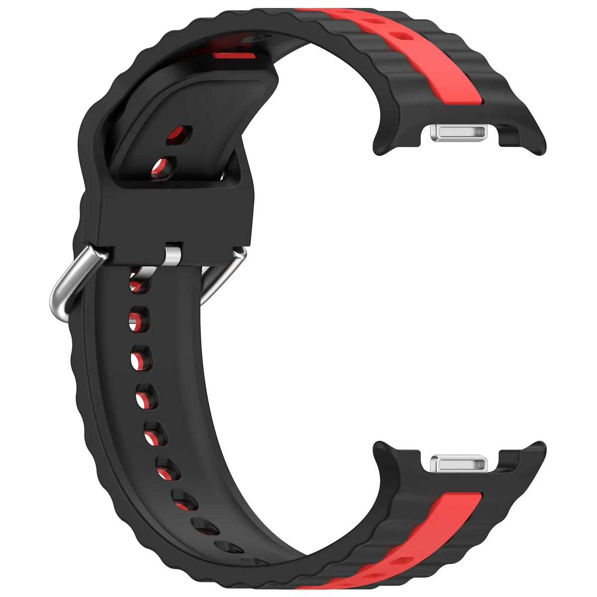 Perforated Silicone Strap with Ribbed Texture for Samsung Galaxy Watch 9