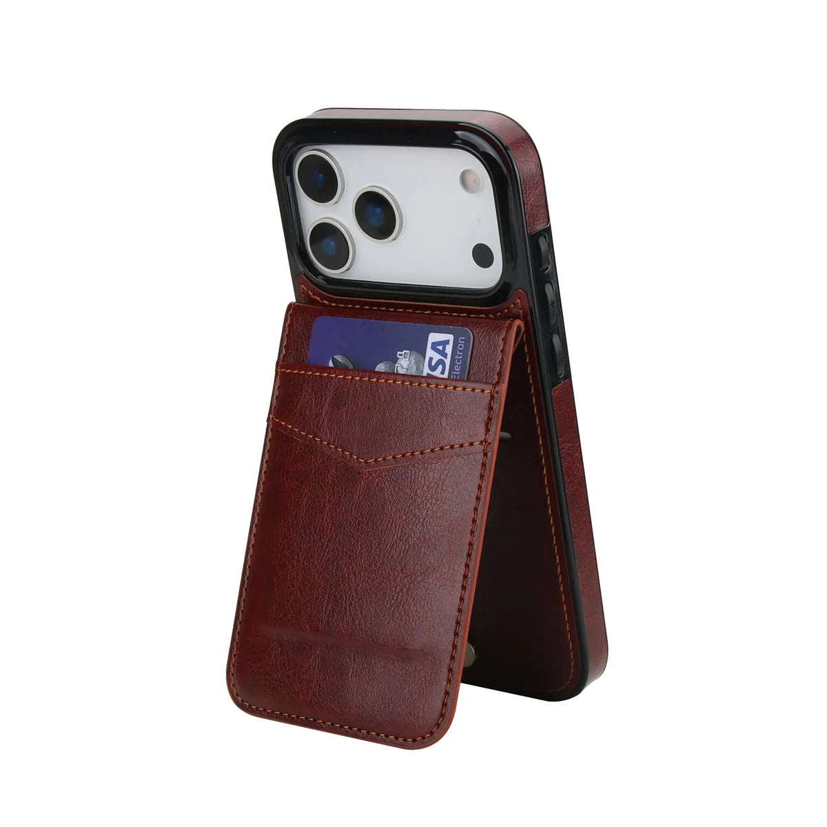 Vintage Style Leather Wallet Case for iPhone 17 Series