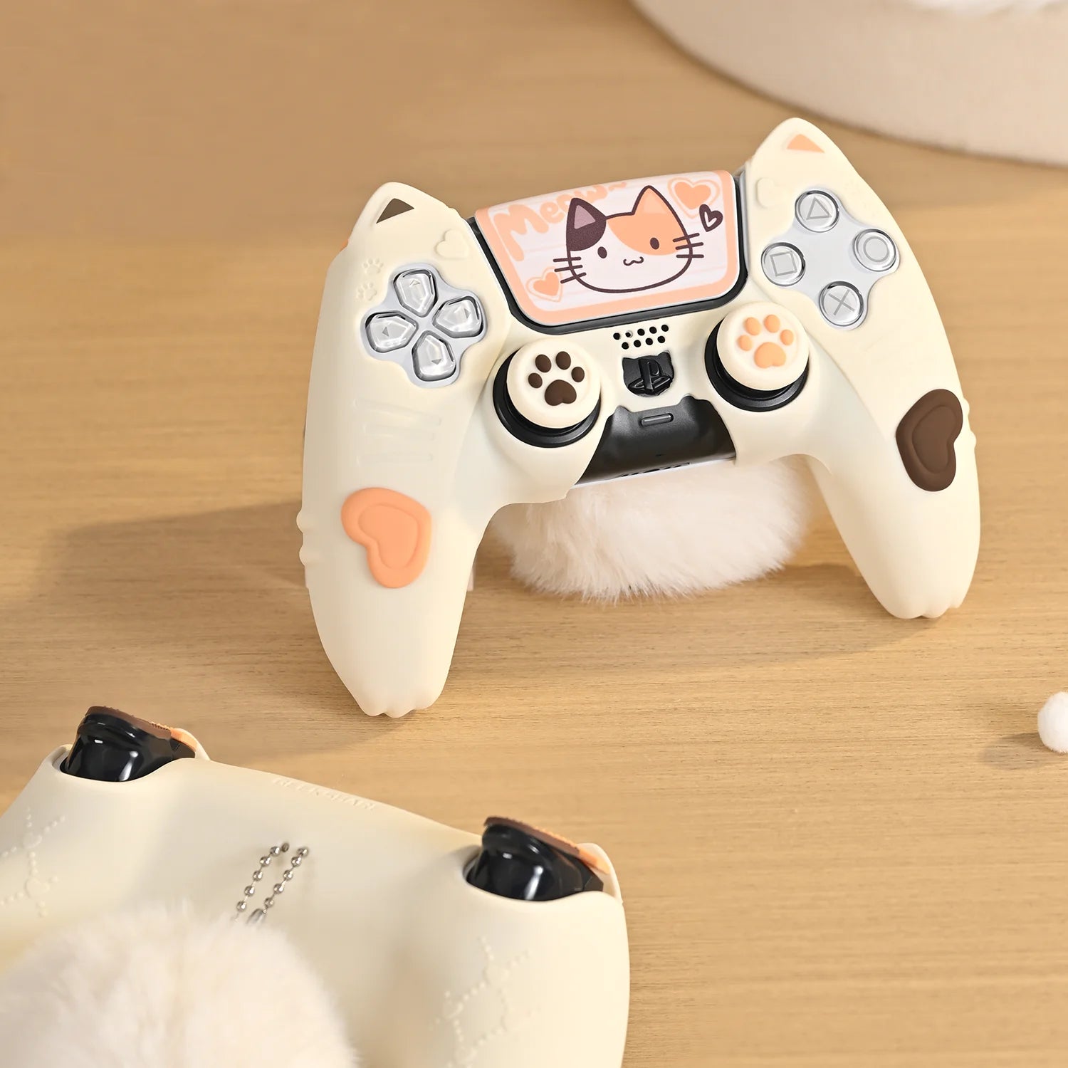 Calico Cat Soft Silicone Stickers for PlayStation 5 Controller