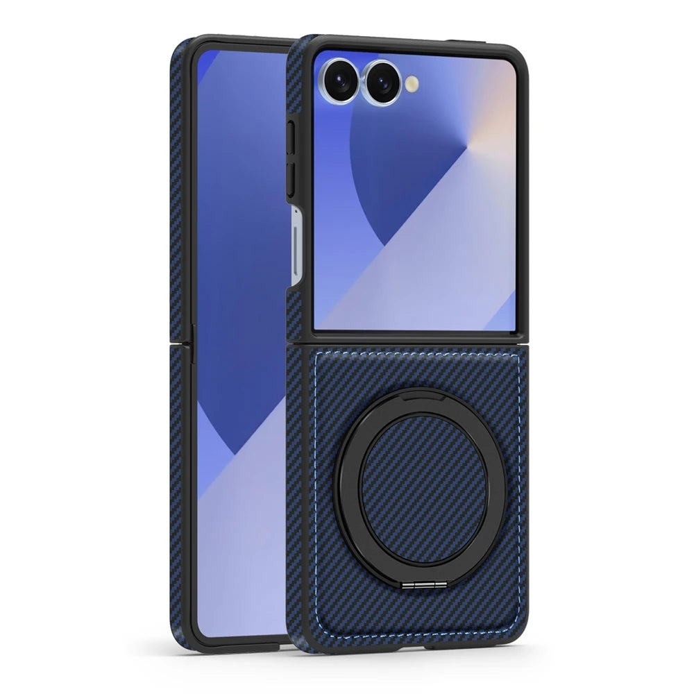Samsung Galaxy Z Flip 7 Magnetic Phone Case with Built-in Ring Kickstand