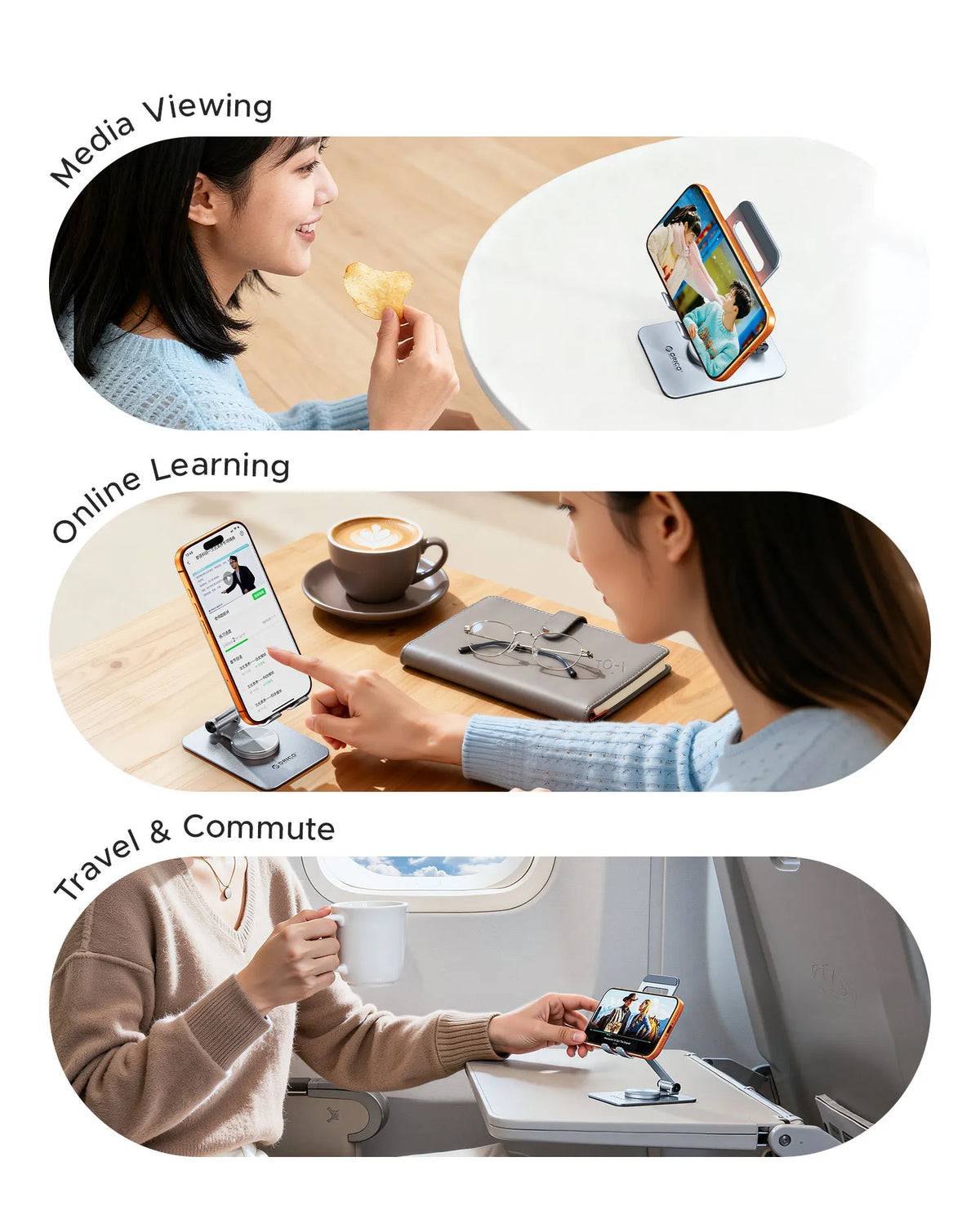 360-Degree Rotation Aluminum Phone Holder