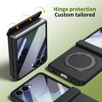 Protective Magnetic Phone Case With Rotating Ring Holder for Galaxy Z Flip 7