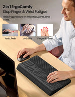 Dual-Angle Keyboard Riser With Quilted Wrist Pad
