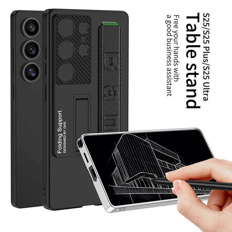 Samsung Galaxy S25 Ultra Slim Case with Wristband & Kickstand Bracket