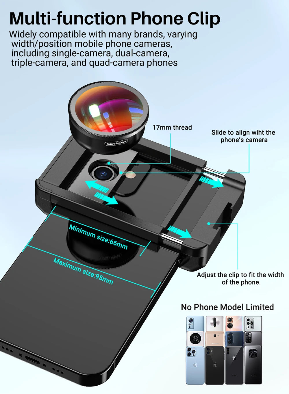 APEXEL Upgraded 4K HD Macro Lens 100mm with CPL Filter