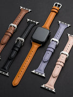 Premium Slim Leather Replacement Strap for Apple Watch