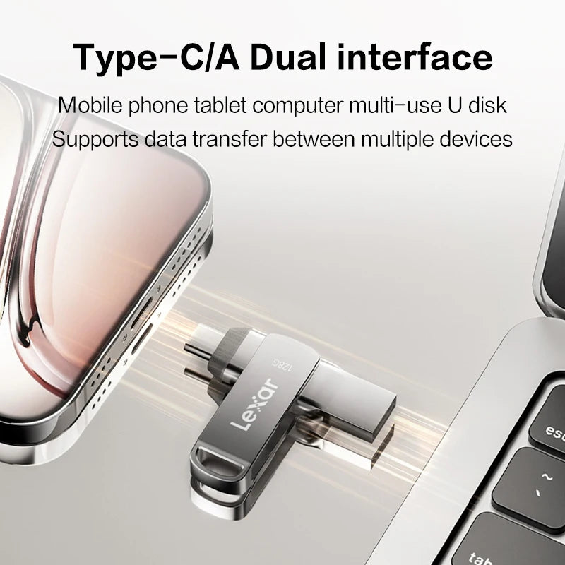 Lexar JumpDrive D40T Dual USB Type-A Type-C Drive