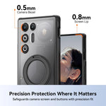 Shockproof Translucent Magnetic Case with Kickstand for ZTE Nubia Red Magic 11 Pro / Pro Plus