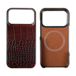Natural Cowhide Leather MagSafe Case for iPhone 17 Series