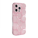 Hexagonal Texture Translucent Soft TPU Case for iPhone 16 Series