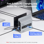 PULWTOP Dual 4K Monitor USB-C Docking Station
