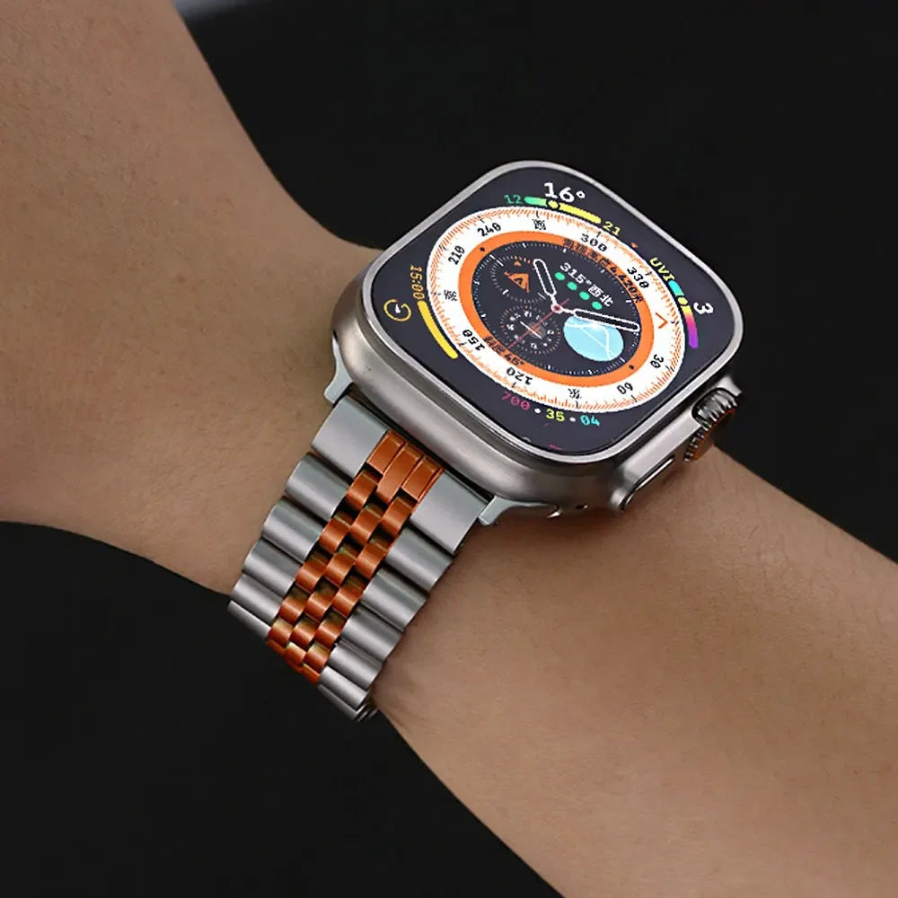 Stainless Steel Quick-Release Link Band for Apple Watch